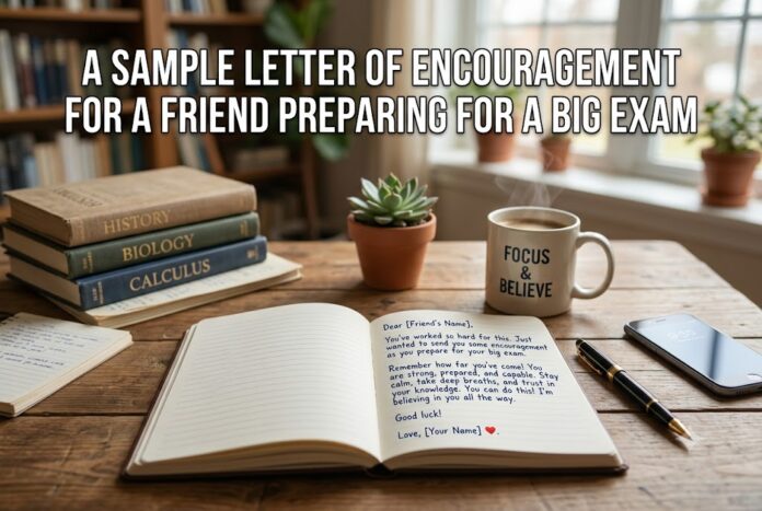 A Sample Letter of Encouragement for a Friend Preparing for a Big Exam